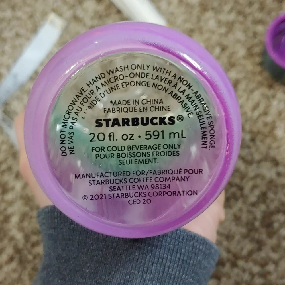 Starbucks ombre glass